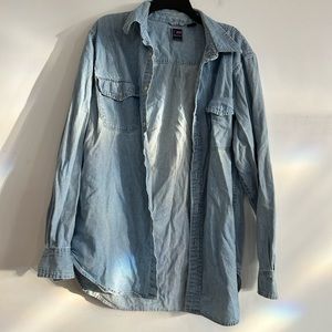 T.Harris London Light Denim Button Down Shirt Men’s Size XL